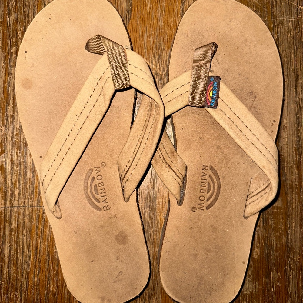 Rainbow Kids Beige Flip Flops